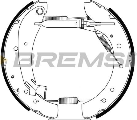 Bremsi GK0335 - Комплект тормозных колодок, барабанные autosila-amz.com