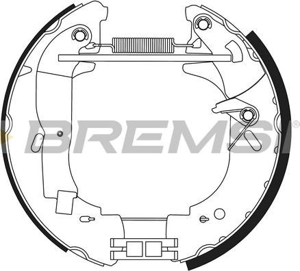 Bremsi GK0337 - Комплект тормозных колодок, барабанные autosila-amz.com