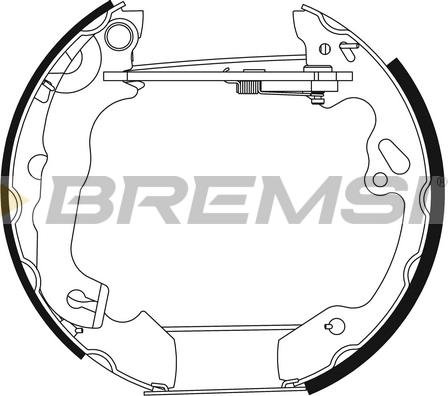 Bremsi GK0296 - Комплект тормозных колодок, барабанные autosila-amz.com