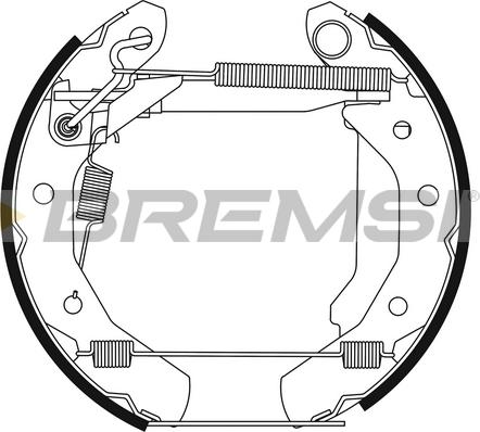 Bremsi GK0254 - Комплект тормозных колодок, барабанные autosila-amz.com