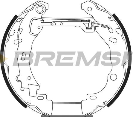 Bremsi GK0259 - Комплект тормозных колодок, барабанные autosila-amz.com