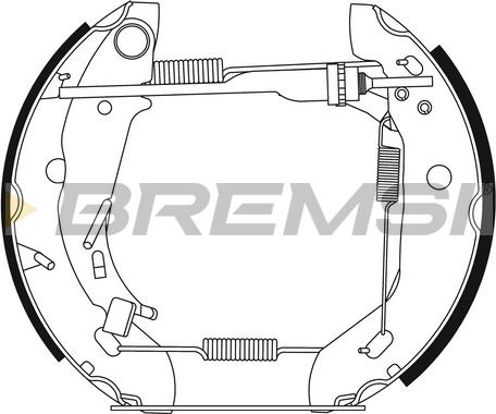 Bremsi GK0210 - Комплект тормозных колодок, барабанные autosila-amz.com