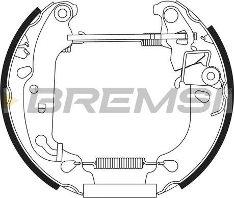 Bremsi GK0205 - Комплект тормозных колодок, барабанные autosila-amz.com