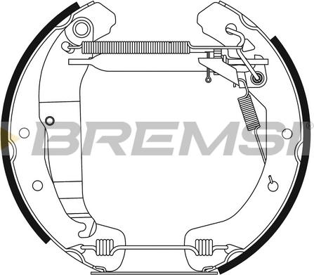 Bremsi GK0214 - Комплект тормозных колодок, барабанные autosila-amz.com