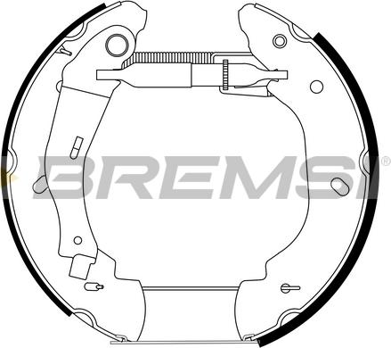 Bremsi GK0289 - Комплект тормозных колодок, барабанные autosila-amz.com