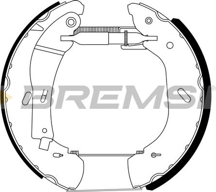 Bremsi GK0288 - Комплект тормозных колодок, барабанные autosila-amz.com
