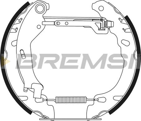 Bremsi GK0278 - Комплект тормозных колодок, барабанные autosila-amz.com