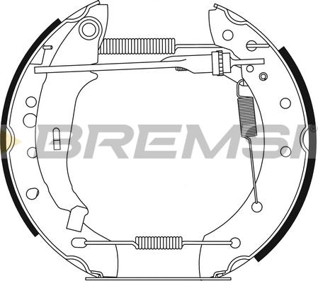 Bremsi GK0277 - Комплект тормозных колодок, барабанные autosila-amz.com
