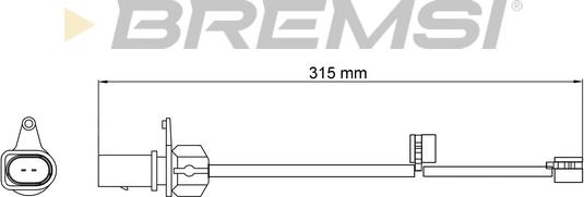 Bremsi WI0946 - Сигнализатор, износ тормозных колодок autosila-amz.com