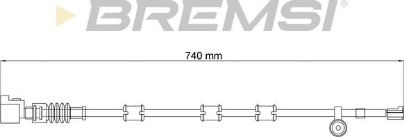 Bremsi WI0941 - Сигнализатор, износ тормозных колодок autosila-amz.com