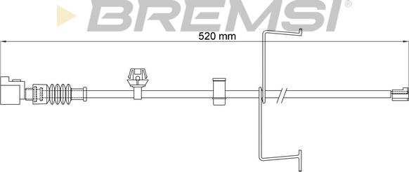 Bremsi WI0942 - Сигнализатор, износ тормозных колодок autosila-amz.com