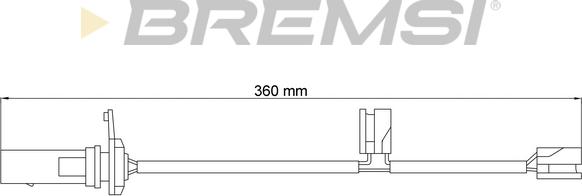 Bremsi WI0950 - Сигнализатор, износ тормозных колодок autosila-amz.com