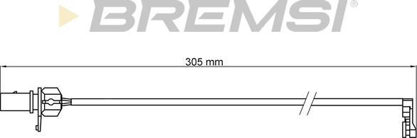 Bremsi WI0914 - Сигнализатор, износ тормозных колодок autosila-amz.com