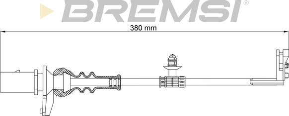 Bremsi WI0911 - Сигнализатор, износ тормозных колодок autosila-amz.com