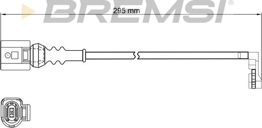 Bremsi WI0975 - Сигнализатор, износ тормозных колодок autosila-amz.com