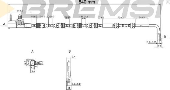 Bremsi WI0978 - Сигнализатор, износ тормозных колодок autosila-amz.com