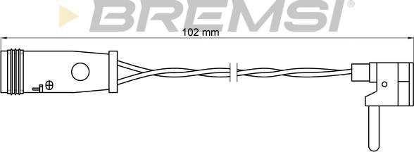 Bremsi WI0599 - Сигнализатор, износ тормозных колодок autosila-amz.com