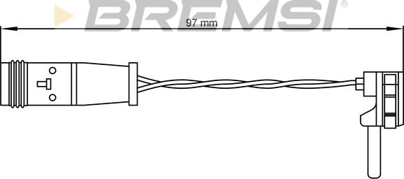Bremsi WI0590 - Сигнализатор, износ тормозных колодок autosila-amz.com