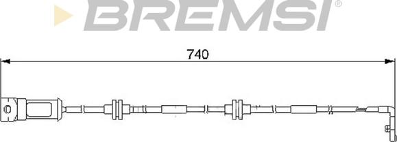 Bremsi WI0557 - Сигнализатор, износ тормозных колодок autosila-amz.com