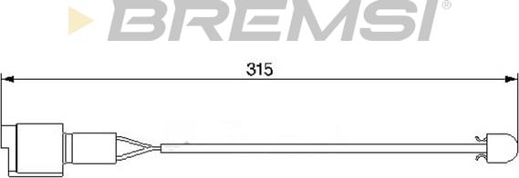 Bremsi WI0564 - Сигнализатор, износ тормозных колодок autosila-amz.com
