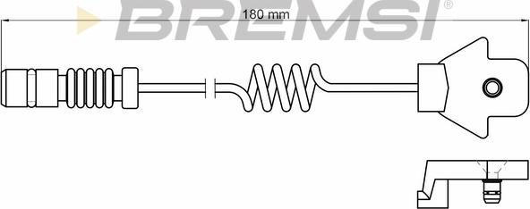 Bremsi WI0507 - Сигнализатор, износ тормозных колодок autosila-amz.com