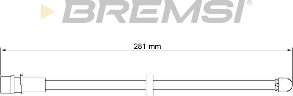 Bremsi WI0539 - Сигнализатор, износ тормозных колодок autosila-amz.com