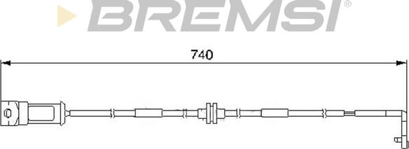 Bremsi WI0532 - Сигнализатор, износ тормозных колодок autosila-amz.com