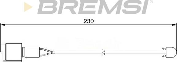 Bremsi WI0526 - Сигнализатор, износ тормозных колодок autosila-amz.com