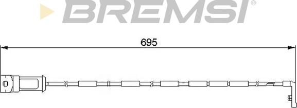 Bremsi WI0527 - Сигнализатор, износ тормозных колодок autosila-amz.com