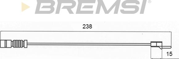 Bremsi WI0579 - Сигнализатор, износ тормозных колодок autosila-amz.com