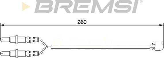 Bremsi WI0654 - Сигнализатор, износ тормозных колодок autosila-amz.com