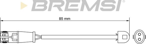 Bremsi WI0653 - Сигнализатор, износ тормозных колодок autosila-amz.com