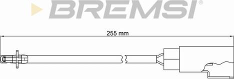 Bremsi WI0668 - Сигнализатор, износ тормозных колодок autosila-amz.com