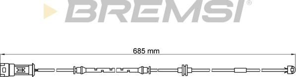 Bremsi WI0604 - Сигнализатор, износ тормозных колодок autosila-amz.com