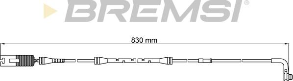 Bremsi WI0608 - Сигнализатор, износ тормозных колодок autosila-amz.com