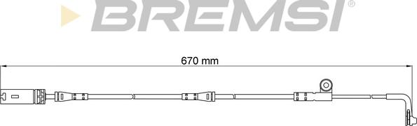 Bremsi WI0602 - Сигнализатор, износ тормозных колодок autosila-amz.com