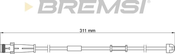 Bremsi WI0619 - Сигнализатор, износ тормозных колодок autosila-amz.com