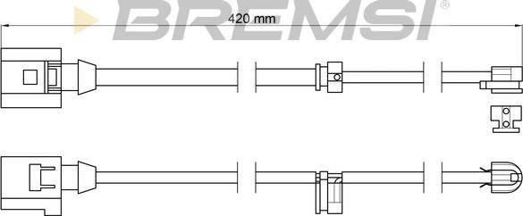 Bremsi WI0614 - Сигнализатор, износ тормозных колодок autosila-amz.com