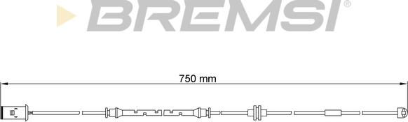 Bremsi WI0618 - Сигнализатор, износ тормозных колодок autosila-amz.com