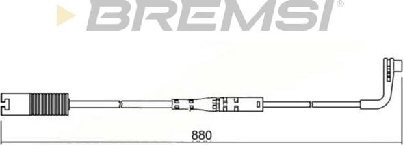 Bremsi WI0617 - Сигнализатор, износ тормозных колодок autosila-amz.com