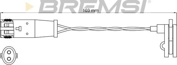 Bremsi WI0631 - Сигнализатор, износ тормозных колодок autosila-amz.com