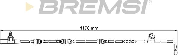 Bremsi WI0629 - Сигнализатор, износ тормозных колодок autosila-amz.com