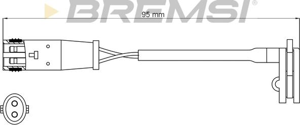 Bremsi WI0625 - Сигнализатор, износ тормозных колодок autosila-amz.com