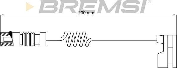 Bremsi WI0620 - Сигнализатор, износ тормозных колодок autosila-amz.com