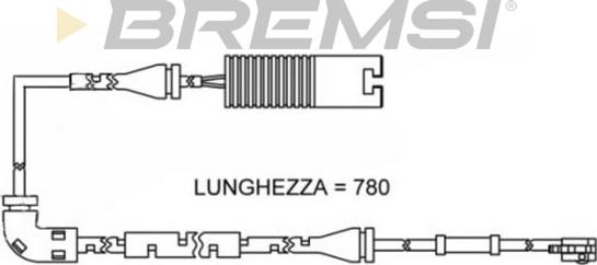 Bremsi WI0623 - Сигнализатор, износ тормозных колодок autosila-amz.com
