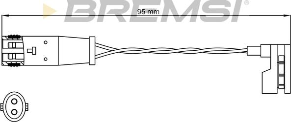 Bremsi WI0627 - Сигнализатор, износ тормозных колодок autosila-amz.com