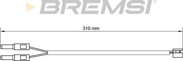 Bremsi WI0672 - Сигнализатор, износ тормозных колодок autosila-amz.com