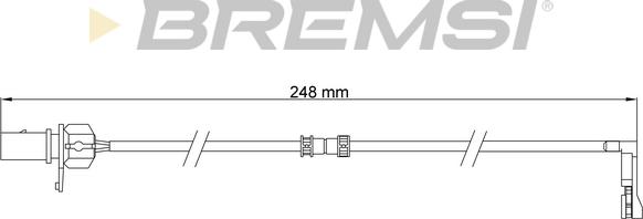 Bremsi WI0796 - Сигнализатор, износ тормозных колодок autosila-amz.com