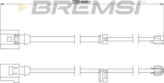 Bremsi WI0709 - Сигнализатор, износ тормозных колодок autosila-amz.com