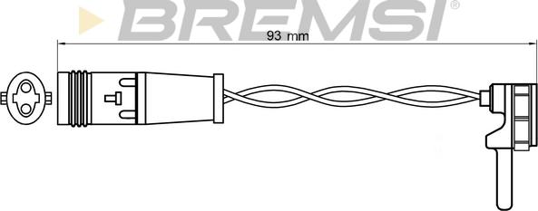 Bremsi WI0724 - Сигнализатор, износ тормозных колодок autosila-amz.com
